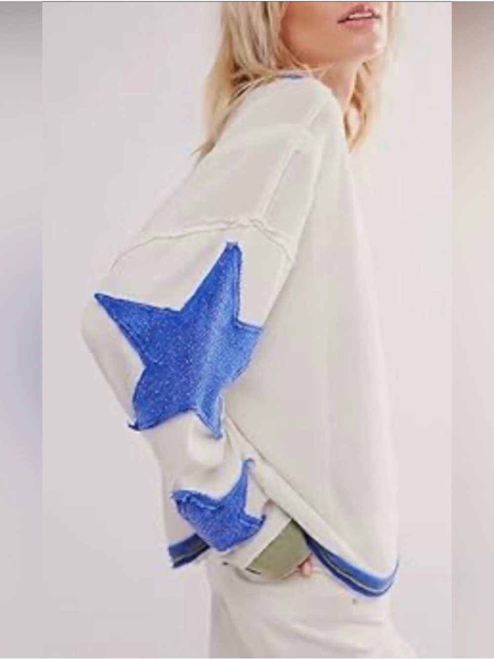 FREE PEOPLE We The Free You’re a Star Long Sleeve Boxy Oversized Tee - XS - Picture 2 of 10